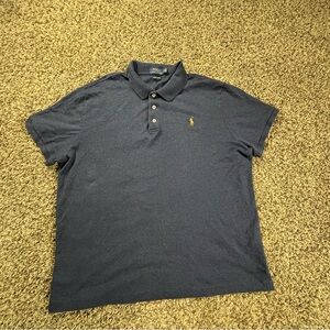 Polo Ralph Lauren Short Sleeve Shirt Men’s XL Blue Custom Slim Fit Colored Pony